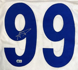 Aaron Donald Los Angeles Signed White Football Jersey BAS ITP