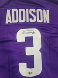JORDAN ADDISON SIGNED AUTOGRAPHED PRO STYLE CUSTOM XL JERSEY BECKETT QR