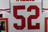 Patrick Willis Autographed Pro Style White XL Framed Jersey 35x43 Beckett 53769