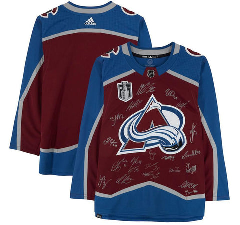 Colorado Avalanche Team Autographed (Makar) Burgundy SC Jersey Fanatics LE 100
