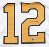 Chris Olave Signed New Orleans Saints Jersey (Beckett) 2022 1st Rd Pick /Ohio St