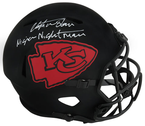 Christian Okoye Signed Chiefs Eclipse Riddell F/S Rep Helmet w/Pro Bowl - SS COA