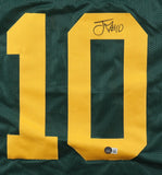 Jordan Love Signed Green Bay Packers Color Rush Jersey (Beckett) 2020 1st Rnd Pk
