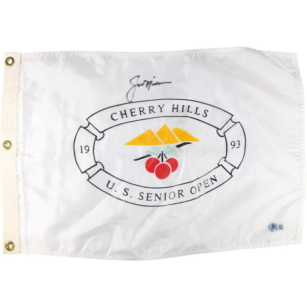 Jack Nicklaus Autographed PGA Golf Cherry Hills 93 US Senior Open Flag BAS 52851
