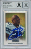 Emmitt Smith Signed 2002 Gridiron Kings #21 Trading Card Beckett 10 Slab 35085
