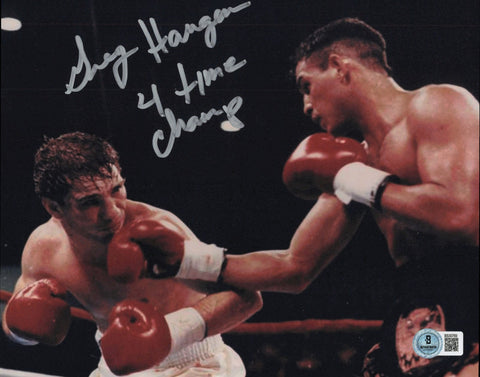 Greg Haugen Autographed Signed 8x10 Photo "4 Time Champ" Beckett BAS QR #BS30769