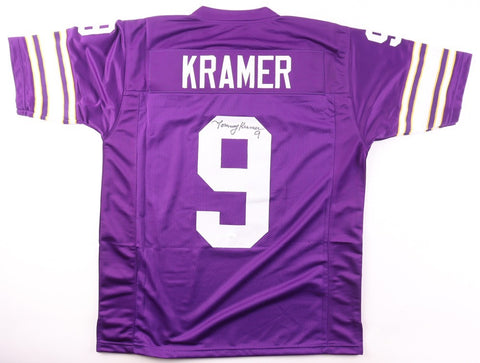 Tommy Kramer Signed Minnesota Vikings Jersey (JSA) Six T.D Passes in 1 Game 1986