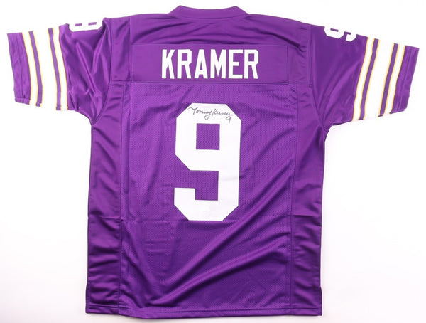 Tommy Kramer Signed Minnesota Vikings Jersey (JSA) Six T.D Passes in 1 Game 1986