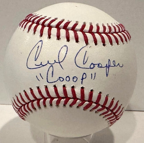 Brewers CECIL COOPER Signed Official MLB Baseball AUTO w/ "Cooop" - BAS