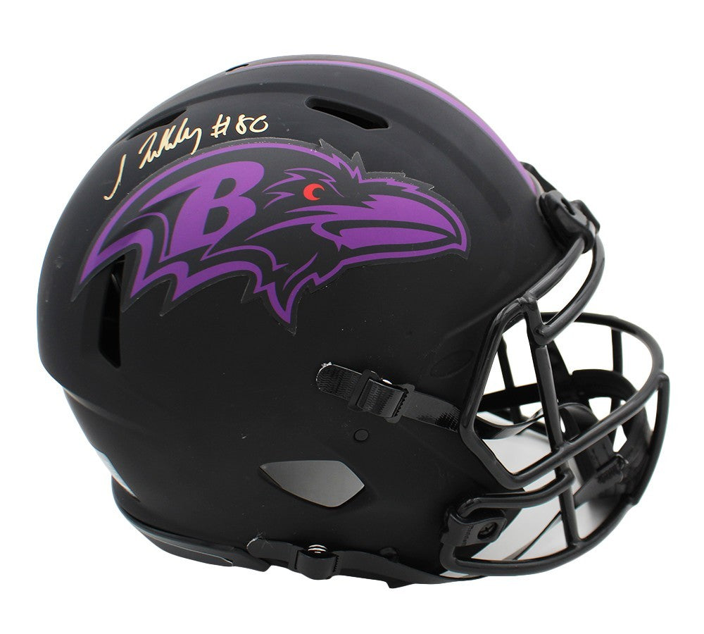 Isaiah Likely Signed Baltimore Ravens Speed Authentic Eclipse NFL Helm ...