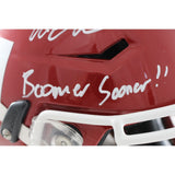 John Mateer Autographed Oklahoma Sooners Speedflex Helmet Boomer Beckett W 58315