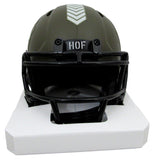 John Elway HOF Signed HOF Salute to Service Mini Helmet Broncos Beckett 200053