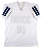 (3) Staubach, Dorsett & Pearson Signed White Pro Style Jersey BAS Witnessed