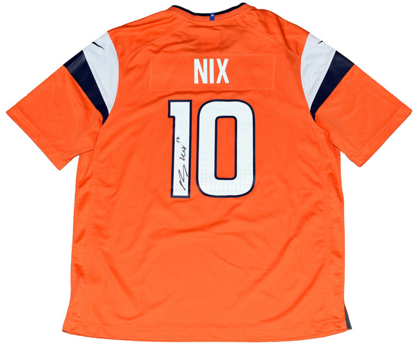 BO NIX AUTOGRAPHED SIGNED DENVER BRONCOS #10 ORANGE NIKE JERSEY BECKETT