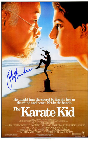 RALPH MACCHIO Signed 'The Karate Kid' 11x17 Movie Poster - SCHWARTZ