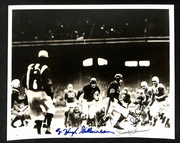 Hugh Gallarneau/Lee Artoe/Bulldog Turner Signed 8x10 Photo 12/7/1941 NFL 196010