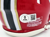 Michael Penix Jr. Auto Falcons 1966-69 Throwback Red Speed Mini Helmet Beckett