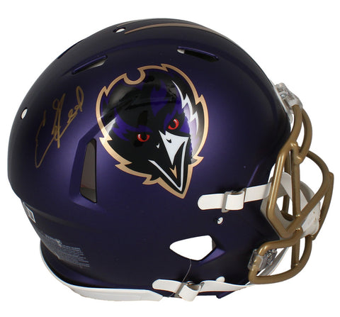 Ed Reed Autographed Ravens 2024 Alternate Authentic Speed Helmet Beckett
