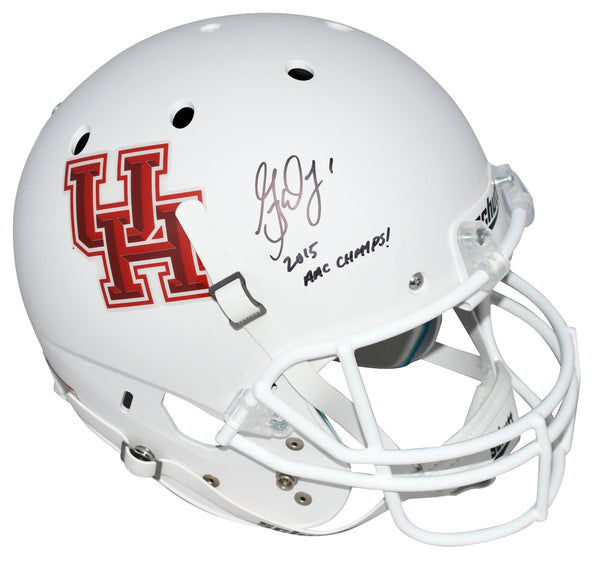 GREG WARD JR SIGNED HOUSTON COUGARS WHITE FULL SIZE HELMET W/ 2015 AAC – Super Sports Center