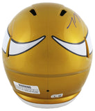 Vikings T.J. Hockenson Signed Flash Full Size Speed Rep Helmet BAS Witnessed
