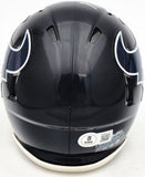 NICO COLLINS AUTOGRAPHED TEXANS BLUE SPEED MINI HELMET BECKETT WITNESS 224753