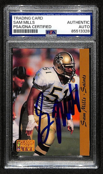 Sam Mills HOF Signed/Autograph 1993 Classic #181 Saints/Panthers PSA/DNA 201488