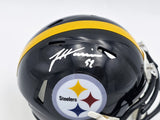 JAMES HARRISON AUTOGRAPHED STEELERS BLACK MINI HELMET BECKETT WITNESS 241383