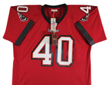 Buccaneers Mike Alstott "4x Insc" Authentic Signed Red M&N TB Jersey BAS Witness