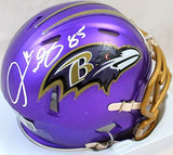 Derrick Mason Autographed Baltimore Ravens Flash Speed Mini Helmet-Beckett W