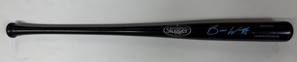 Brewers BRANDON WOODRUFF Signed Louisville Slugger Black Bat AUTO - BAS