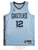Ja Morant Autographed Memphis Grizzlies Jordan Brand Blue Nike Jersey Panini
