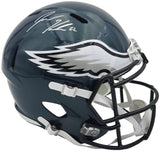 JASON KELCE AUTOGRAPHED EAGLES GREEN FULL SIZE SPEED HELMET BECKETT QR 232722