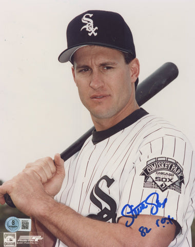 White Sox Steve Sax 82 R.O.Y. Authentic Signed 8x10 Vertical Photo BAS #BV03227