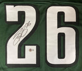 Saquon Barkley Philadelphia Signed Green Football Jersey BAS ITP
