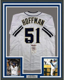 Framed Signed Trevor Hoffman 35x39 San Diego White Jersey JSA COA
