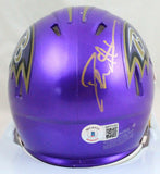 Deion Sanders Autographed Baltimore Ravens Flash Mini Helmet-Beckett W Hologram
