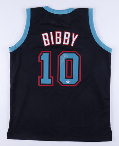 Mike Bibby Signed Vancouver Grizzlies Jersey (PSA COA) #2 Overall Draft Pck 1998