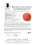 NBA HOF Legends (3) Jordan, Bird & Johnson Signed NBA Basketball BAS #A39836