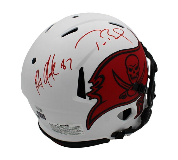 Brady & Gronkowski Signed Tampa Bay Buccaneers Speed Authentic Lunar NFL Helmet