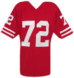 JOE THOMAS Wisconsin Badgers Signed Red Football Jersey - SCHWARTZ