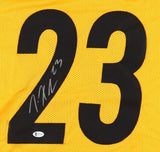 Joe Haden Signed Pittsburgh Steelers Throwback Jersey (Beckett) 3xPro Bowl D.B.