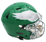 DeVonta Smith Signed Philadelphia Eagles Speed Flex Authentic K Green NFL Helmet