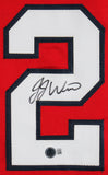 J.J. Wetherholt Authentic Signed Red Pro Style Framed Jersey BAS Witnessed