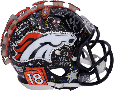 Autographed Peyton Manning Broncos Mini Helmet