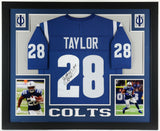 Jonathan Taylor Signed Indianapolis Colt 35x43 Framed Jersey /JSA/ 2021 Pro Bowl