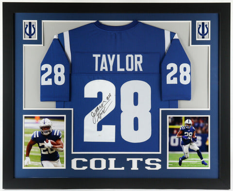 Jonathan Taylor Signed Indianapolis Colt 35x43 Framed Jersey /JSA/ 2021 Pro Bowl