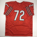 Autographed/Signed William Perry The Refrigerator Chicago Orange Jersey JSA COA