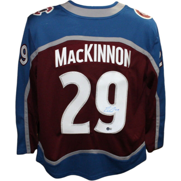 Nate MacKinnon Autographed/Signed Colorado Avalanche Jersey BAS 42021
