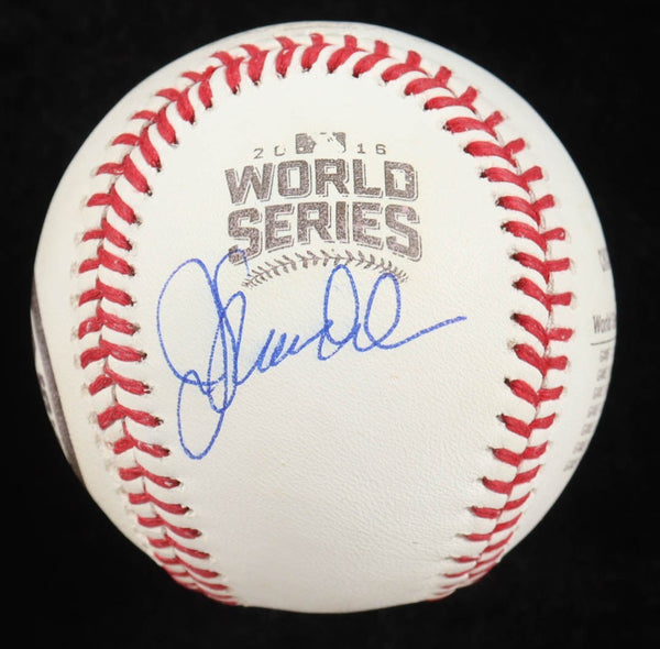 Joe Maddon Signed 2016 World Series Logo Baseball (Beckett) Chicago Cubs Manager