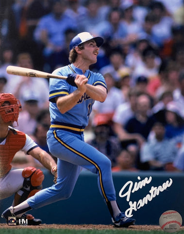 1976-92 Milwaukee Brewers AL Champion JIM GANTNER Signed 8x10 Photo #3 AUTO